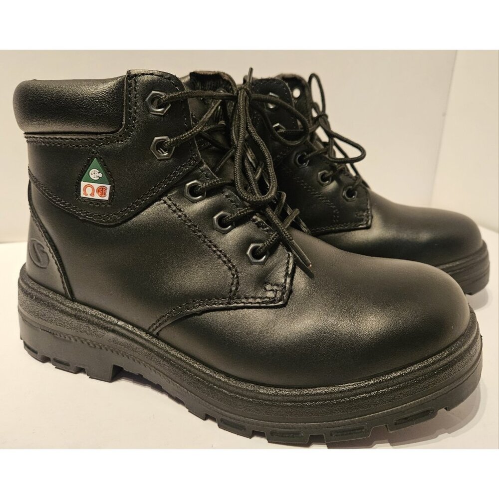 SideWinder Safety Boots Steel Toe Womens Boots Leather Size 7.5/ 38